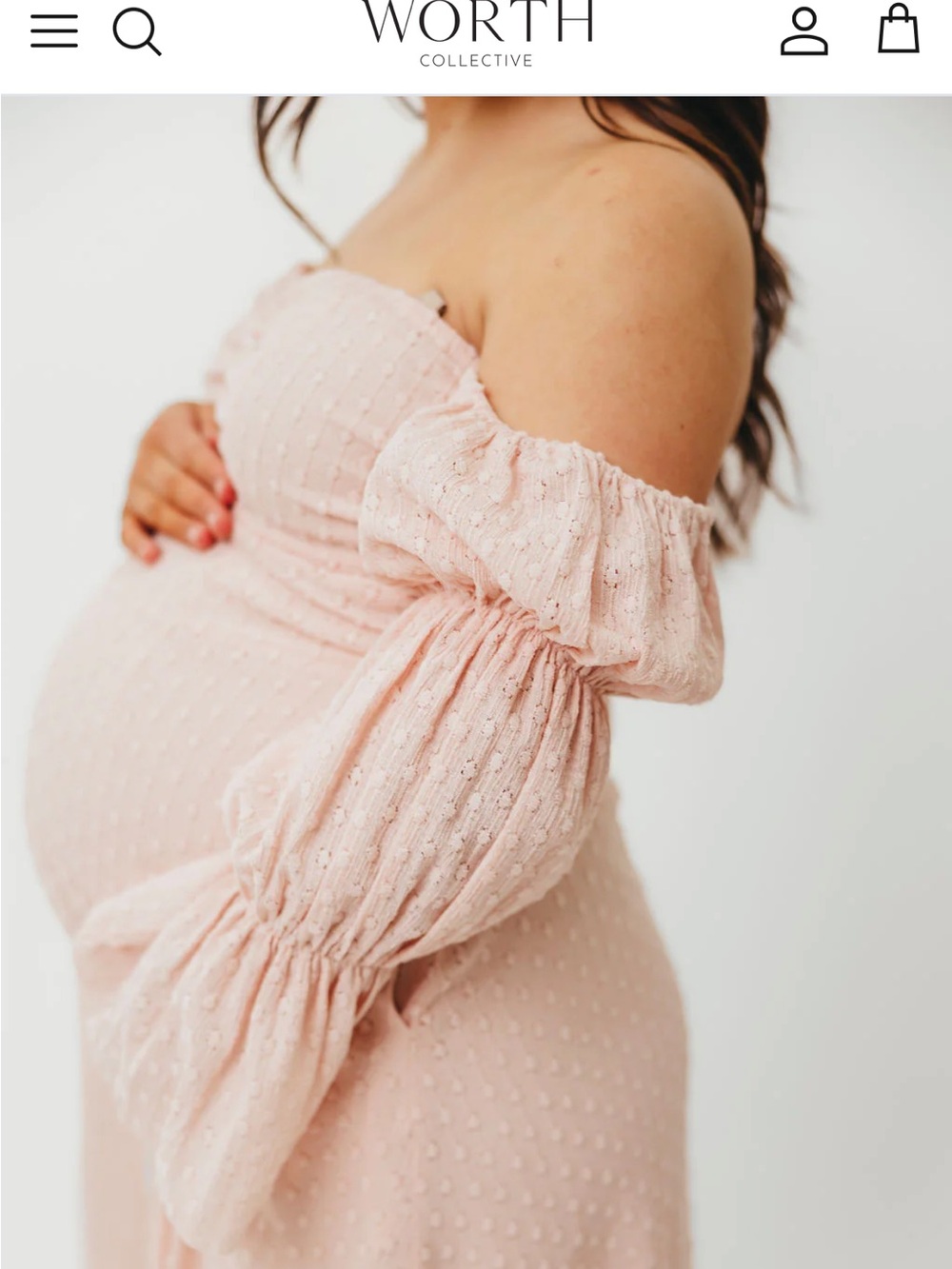 Worth Collective Blush Pink Maternity Dress